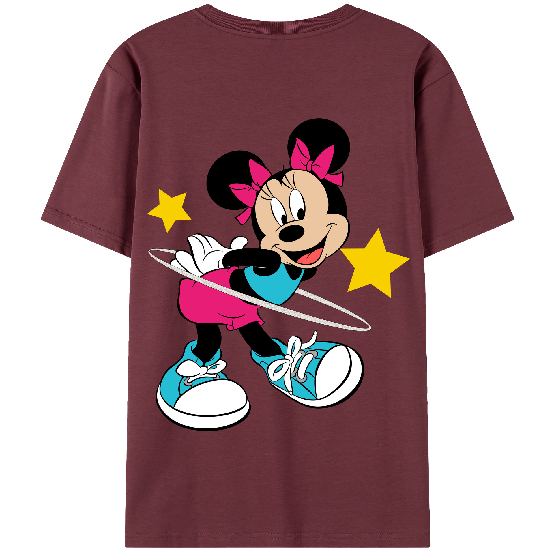 （画像用） ミッキーマウス Mickey Mouse 綿100％半袖Tシャツ（背面プリント）